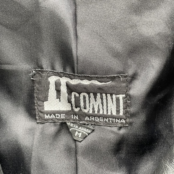 VTG Comint Genuine Suede Leather Jacket Womens Medium 80s Retro Patchwork Rocker - Picture 6 of 9